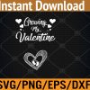 WTM 01 105 Growing My Valentine Pregnancy New Mom Valentines Day Svg, Eps, Png, Dxf, Digital Download