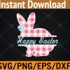 WTM 01 110 Easter Buffalo Check Plaid Gingham Happy Easter Bunny Svg, Eps, Png, Dxf, Digital Download