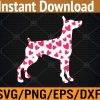 WTM 01 111 Valentines Day Doberman Pinscher Hearts Puppy Dog Lover Svg, Eps, Png, Dxf, Digital Download
