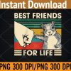 WTM 01 23 Retro Vintage Squirrel Best Friend For Life Fist Bump PNG, Digital Download