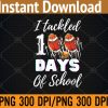 WTM 01 43 I Tackled 100 Day Of School Football Boy 100th Day School PNG, Digital Download