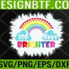 WTM 05 10 100 Days Brighter Teacher Student 100 Days Smarter Svg, Eps, Png, Dxf, Digital Download