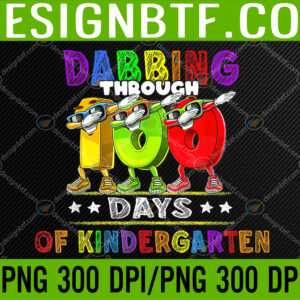 WTM 05 142 Dabbing Through 100 Days Of Kindergarten Kids School PNG, Digital Download