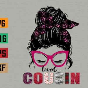 wtm 972 741 01 1 scaled Hearts Leopard Messy Bun Cousin Xmas Valentines Mothers Day Svg, Eps, Png, Dxf, Digital Download