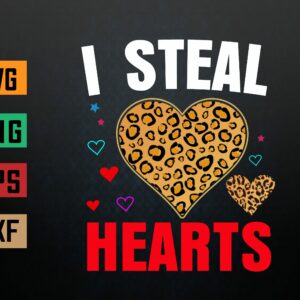 wtm 972 741 01 12 scaled I Steal Hearts Valentines Day Leopard Cheetah Print Svg, Eps, Png, Dxf, Digital Download
