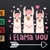 wtm 972 741 01 17 llama hearts funny Gifts for girls boys kids Valentines Day Svg, Eps, Png, Dxf, Digital Download