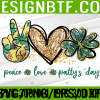 WTM 05 1 Funny Peace Love Patty's Day St Patrick's Day PNG Digital Download
