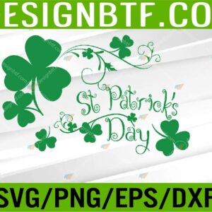 WTM 05 133 Happy ST Patricks day and shamrock Classic Svg, Eps, Png, Dxf, Digital Download