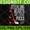 WTM 05 17 Stealing Hearts Like I Steal Pucks Ice Hockey Valentines Day Svg, Eps, Png, Dxf, Digital Download