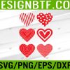 WTM 05 18 Hearts Pattern Valentines Day Cute Love Svg, Eps, Png, Dxf, Digital Download