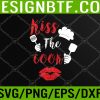 WTM 05 22 Kiss the Cook Chef Cooking Love Big Red Heart Valentines Day Svg, Eps, Png, Dxf, Digital Download
