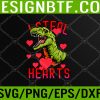 WTM 05 72 Kids Valentines Day Dinosaur - I Steal Hearts Svg, Eps, Png, Dxf, Digital Download