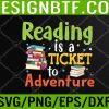 WTM 05 147 Reading Adventure Library Student Teacher Book School Svg, Eps, Png, Dxf, Digital Download
