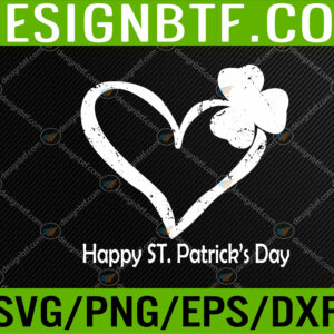 WTM 05 175 Vintage Happy St Patrick's Day Irish Shamrock Heart Costume Svg, Eps, Png, Dxf, Digital Download