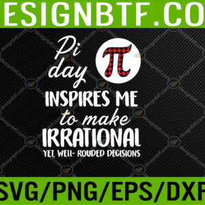WTM 05 180 Buffalo Plaid Pi Symbol Pi Day Inspires Me Math Lover Svg, Eps, Png, Dxf, Digital Download