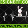 WTM 05 181 Easter Day Bunny Rabbit Heartbeat Easter Egg Cute Svg, Eps, Png, Dxf, Digital Download