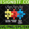 WTM 05 196 Autism Elements Periodic Table Awareness ASD Svg, Eps, Png, Dxf, Digital Download