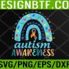 WTM 05 234 Autism Awareness Rainbow Puzzle Autism Awareness Month Svg, Eps, Png, Dxf, Digital Download
