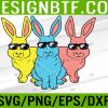 WTM 05 242 Easter Bunny Hip Hop Trio Bunnies Funny Svg, Eps, Png, Dxf, Digital Download