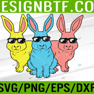 WTM 05 242 Easter Bunny Hip Hop Trio Bunnies Funny Svg, Eps, Png, Dxf, Digital Download