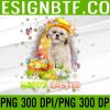 WTM 05 244 Happy Easter Cute Bunny Dog Shih Tzu Eggs Basket Funny Dog PNG, Digital Download