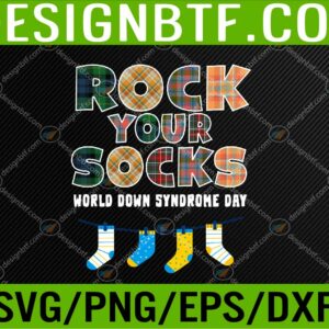 WTM 05 298 World Down Syndrome Day Rock Your Socks Awareness Svg, Eps, Png, Dxf, Digital Download
