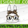 WTM 05 368 Bunny Leopard Bow Rabbit Cute Easter Girls Svg, Eps, Png, Dxf, Digital Download