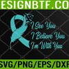 WTM 05 111 Teal Sexual Assault Awareness Green Feather Ribbon Svg, Eps, Png, Dxf, Digital Download