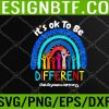 WTM 05 16 To Be Different Autism Awareness Leopard Rainbow Svg, Eps, Png, Dxf, Digital Download
