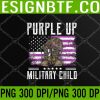 WTM 05 178 I Purple Up Month of Military Child Kids Boots US Flag PNG, Digital Download