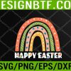 WTM 05 19 Happy Easter Rainbow Bunny Egg Easter Day Cute Svg, Eps, Png, Dxf, Digital Download