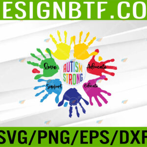 WTM 05 242 Autism Awareness Sign Language Hand Puzzle Support Svg, Eps, Png, Dxf, Digital Download