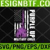 WTM 05 68 Military Child Month US Flag Purple Up Military Svg, Eps, Png, Dxf, Digital Download