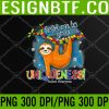 WTM 05 69 Sloth holding Puzzle Piece heart Cute sloth Autism Awareness PNG, Digital Download