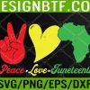 WTM 05 334 Juneteenth, Peace Love Juneteenth Svg, Eps, Png, Dxf, Digital Download