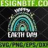 WTM 05 56 Happy Earth Day Rainbow Leopard Green Earth Day 2242023 Svg, Eps, Png, Dxf, Digital Download