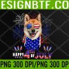 WTM 05 1 Happy 4th Of July American Flag Shiba Inu Dog Sunglasses PNG, Digital Download