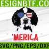 WTM 05 14 Merica Englisth Springer Spaniel American Flag 4th of July Svg, Eps, Png, Dxf, Digital Download