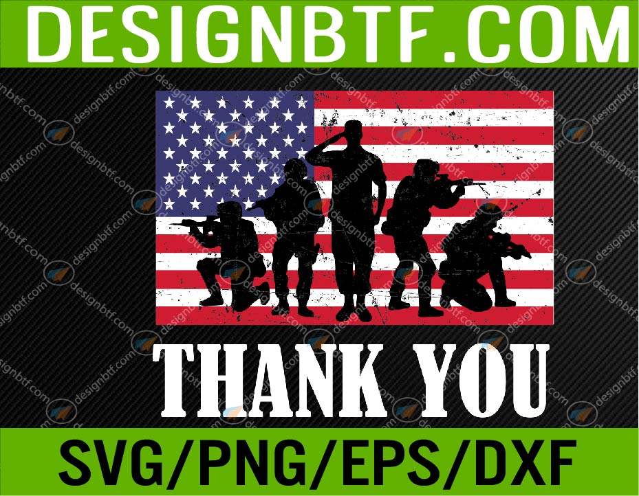 Thank You Army | Memorial Day Partiotic Military Veteran Svg, Eps, Png ...