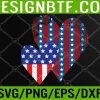 WTM 05 176 Patriotic Hearts USA Flag Heart Women Memorial Day Svg, Eps, Png, Dxf, Digital Download