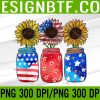 WTM 05 21 Patriotic Jar Sunflower American Flag Funny 4th Of July PNG, Digital Download
