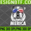 WTM 05 34 English Bulldog 4th of July Merica Men USA Flag PNG, Digital Download