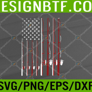 WTM 05 35 Patriotic American Flag Fishing 4th Of July Svg, Eps, Png, Dxf, Digital Download