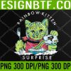 WTM 05 22 Cats Rainbow Kitten Surprise Cute Eat Retro Animals PNG, Digital Download