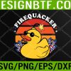 WTM 05 29 Firecracker Rubber Duck 4th of July Patriotic Firequacker Svg, Eps, Png, Dxf, Digital Download