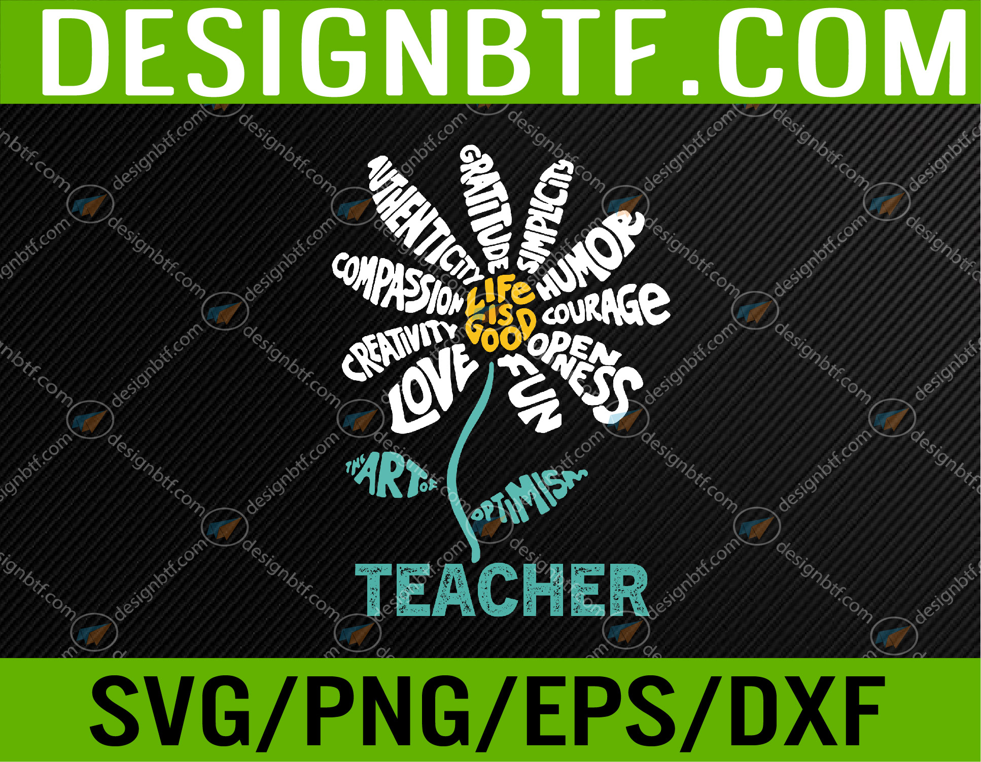 Life is good Teacher Daisy T-shirt Teach School Sunflower Svg, Eps, Png ...