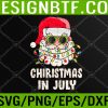 WTM 05 34 Christmas in july santa hat sunglasses beach summer Svg, Eps, Png, Dxf, Digital Download