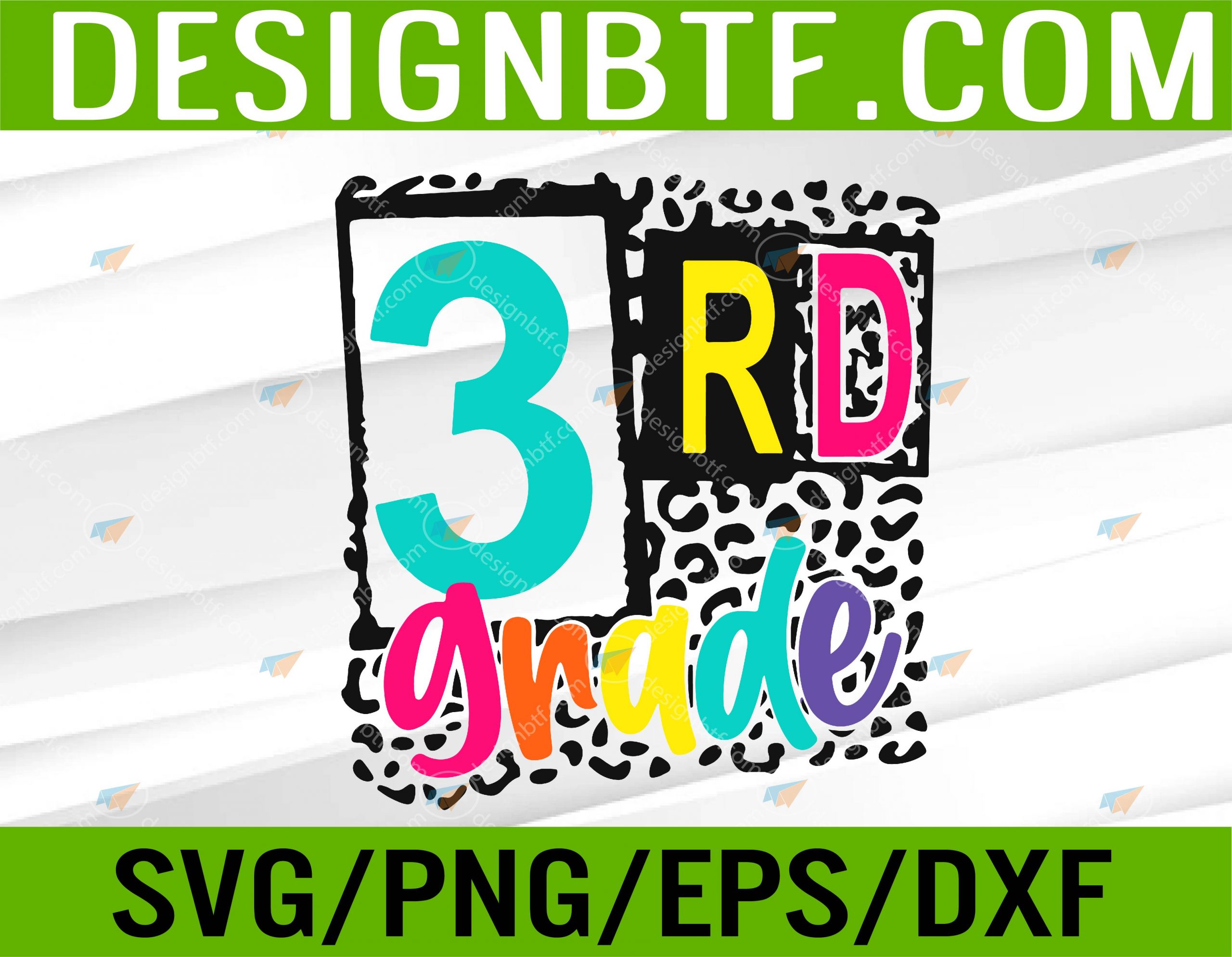 Third Grade Teacher Rainbow 3rd Grade Teacher Funny Svg, Eps, Png, Dxf 