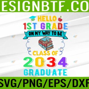 WTM 05 62 scaled Back to School First Day Of First Grade Hello 1st Grade Kids Svg, Eps, Png, Dxf, Digital Download