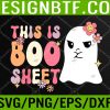 WTM 05 94 Retro Groovy Cute Ghost Spooky Halloween This Is Boo Svg, Eps, Png, Dxf, Digital Download